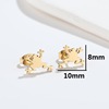 Fashionable accessory, cute brand earrings, rabbit, piercing, suitable for import, new collection, simple and elegant design, cat