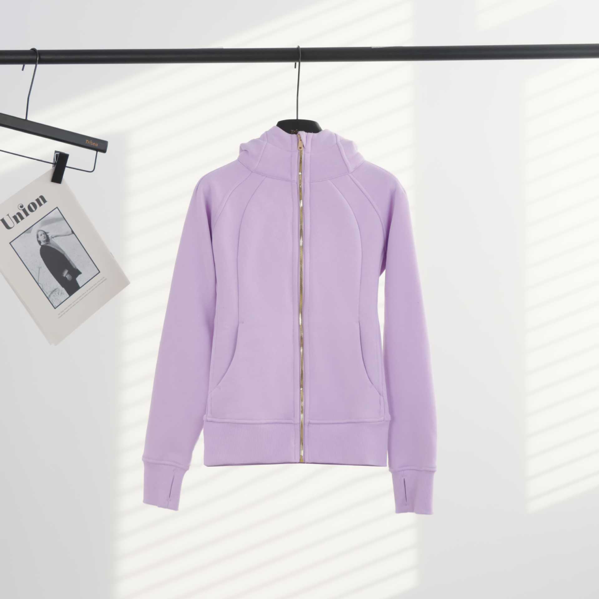 Women's Slim-Fit Scuba Hoodie With Gold Zipper – Fleece-Lined Pullover For Casual & Athletic Wear (Cotton, Stylish Colors)​_ecoleips.com