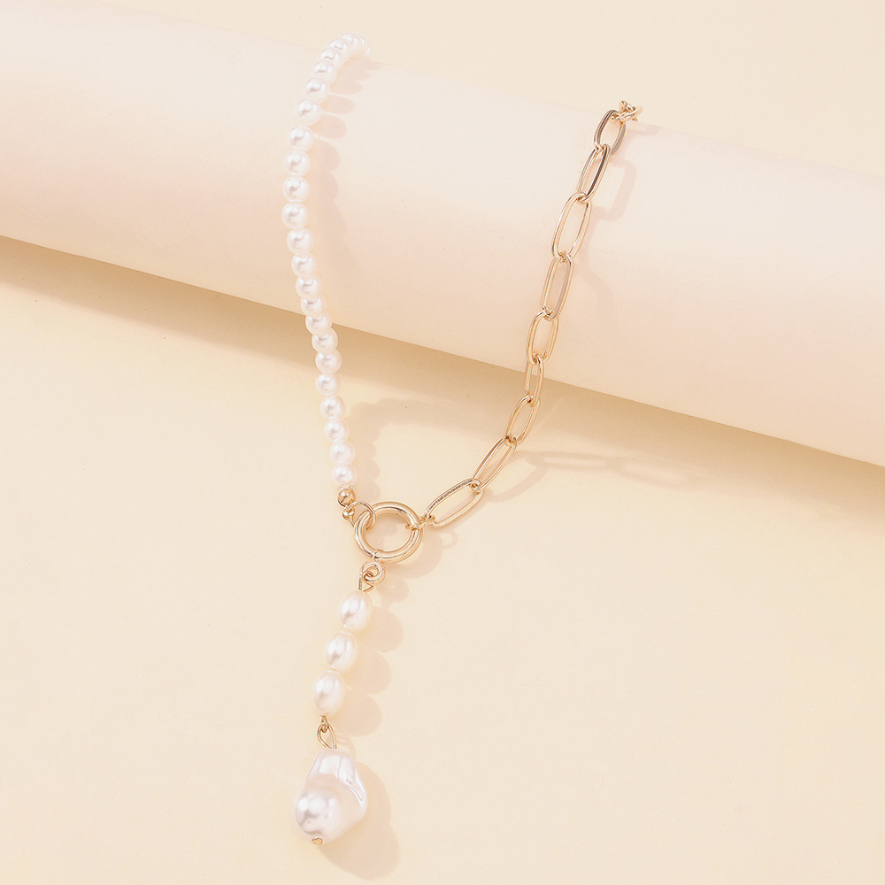 Fashion Shaped Pearl Tassel Alloy Necklace Wholesale display picture 4