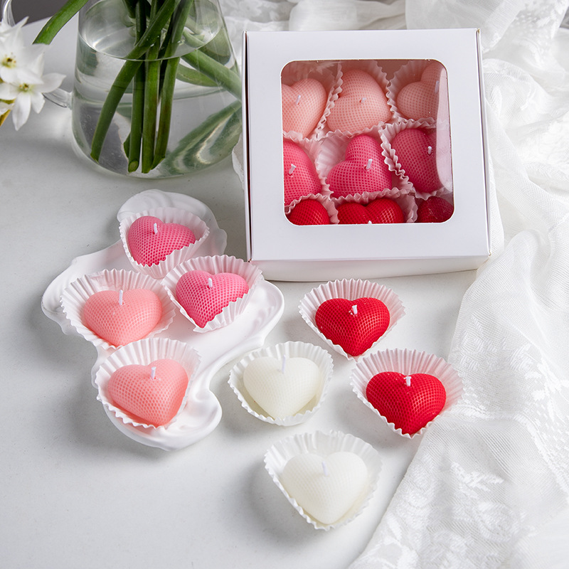 Handmade Love Shape Aromatherapy Candle DIY Photo Props Creative Ornaments Birthday Gift Handmade Shape Fragrance
