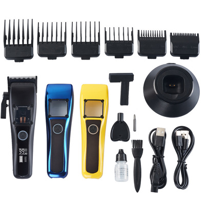 无刷雕刻剪理发器磁悬浮电机DLC涂层刀片理发用品无绳液晶电推剪