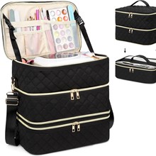 新品指甲油包60瓶大容量双手提指甲油收纳包三层可拆卸美甲收纳包