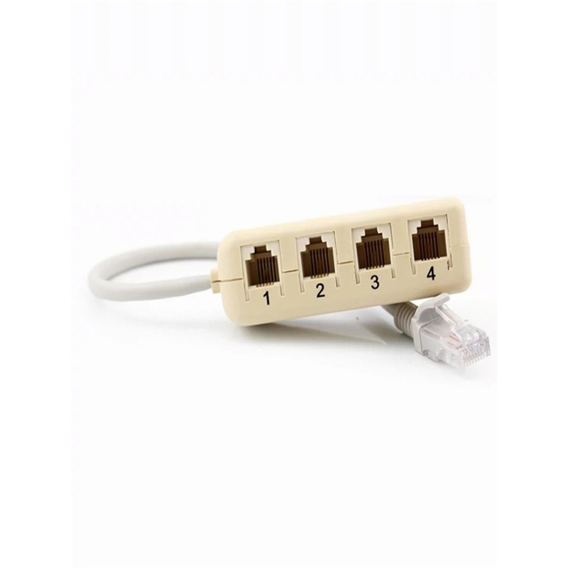 Telephone Switch to Interface Network Cable to Telephone Line Adapter One to Four Rj45 to Rj11 One to Four Telephone Switch to Interface Network Cable to Telephone Line Adapter One to Four Rj45 to Rj11 One to Four