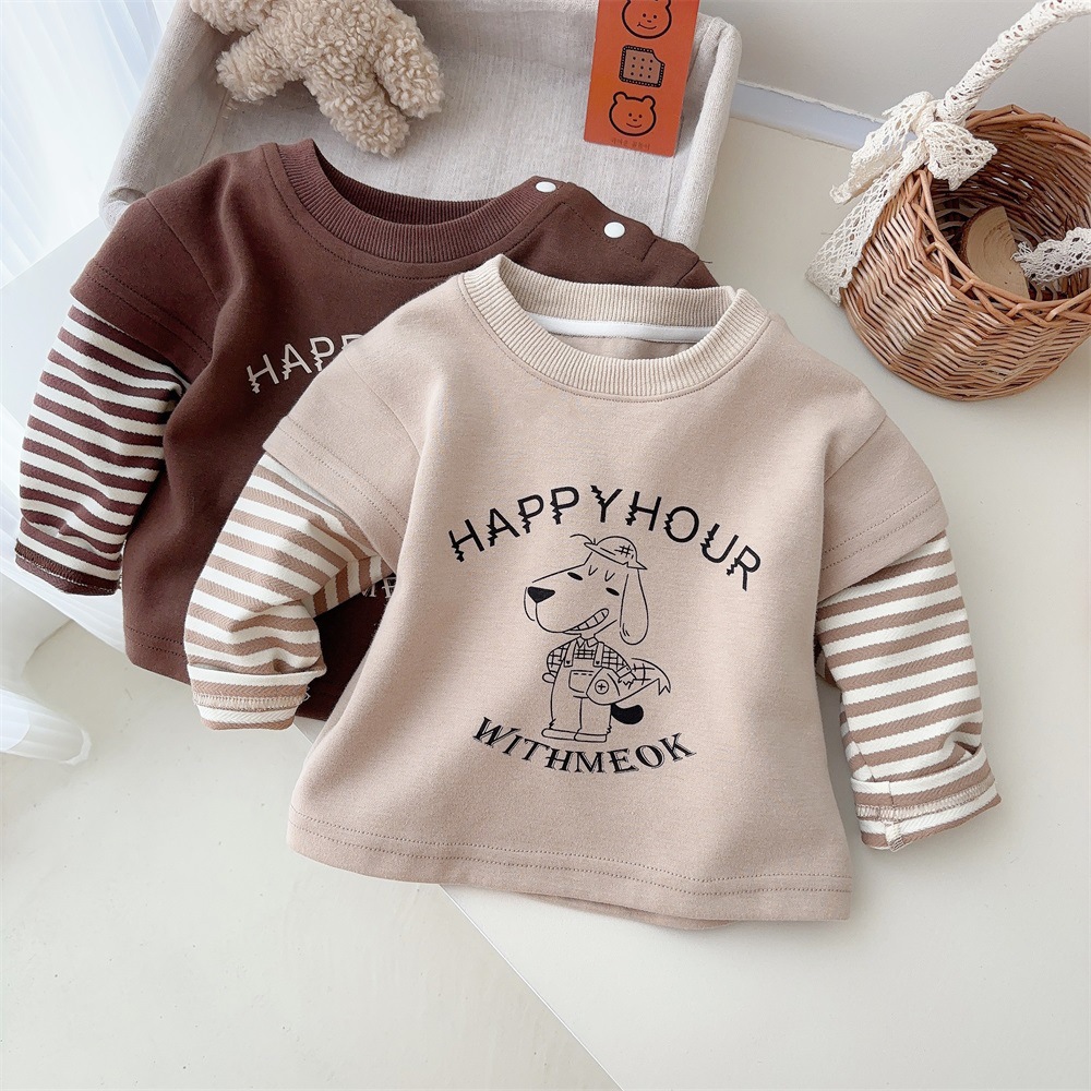 Ropa para niños primavera y otoño niño Maillard traje babero traje suéter traje de otoño de tres piezas traje de salida