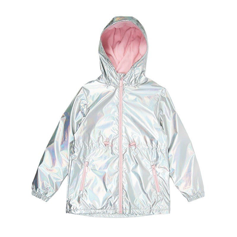 Children's Raincoat with Colorful Design, Boys' Fleece-Lined Thick Warm Jacket, Girls' Oem Waterproof Coat, Dazzling Raincoat