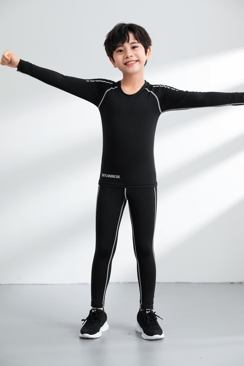 Niños y adultos trajes de entrenamiento, ropa de entrenamiento, ropa de entrenamiento de manga larga, ropa de acondicionamiento físico, ropa de secado rápido, compra al por mayor, impresión MJ857