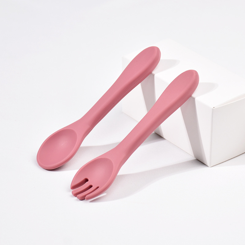 실리콘 포크 스푼 세트 (벽돌 빨강)