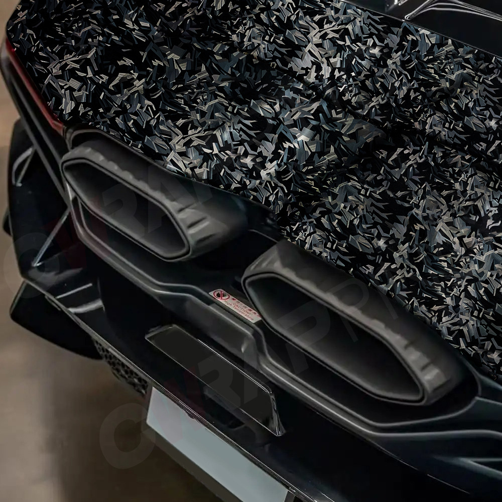 Pet Forged Carbon Fiber Car Wrap Film, Color Changing Film, Glossy and Matte Interior, Rearview Mirror, Motorcycle Trunk Sticker