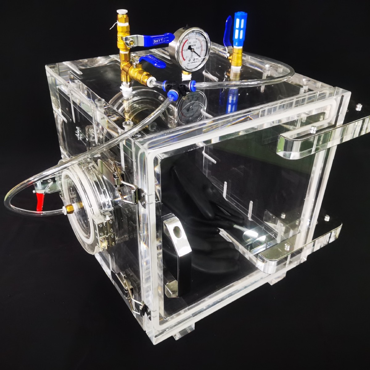 供应亚克力真空玻璃箱密操作箱收纳槠藏密封箱真空脱泡测试箱