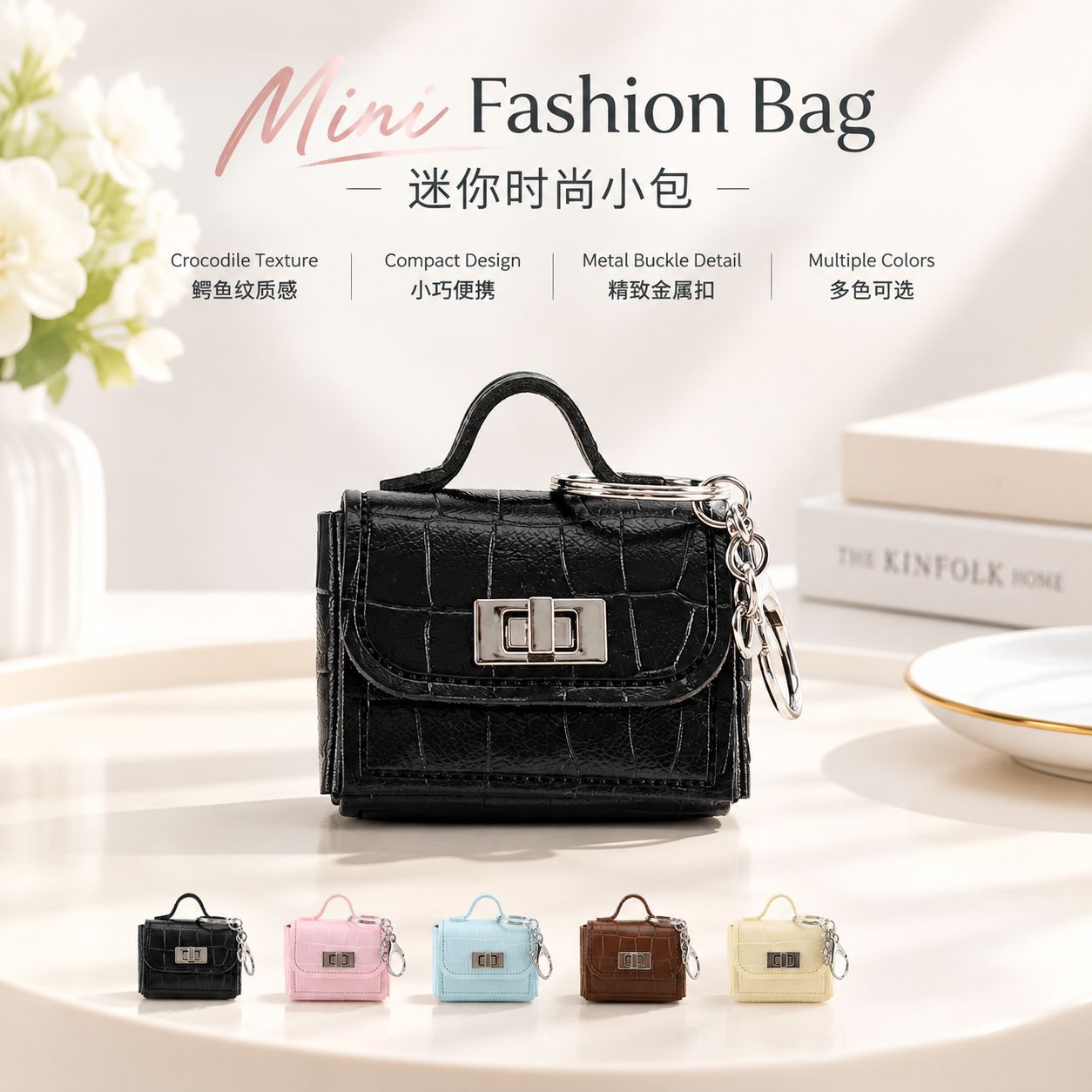 Mini bag charm, small coin purse, storage pouch, accessory for bags, lipstick pouch, key pouch, Bluetooth earphone pouch, small gift