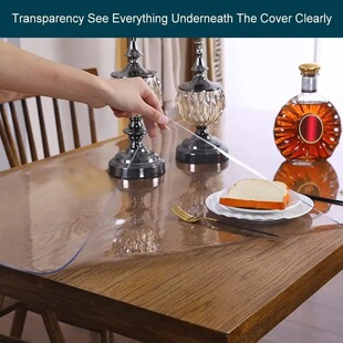 1pc Durable pvc Transparent Tablecloth 1.5mm Thick͸������