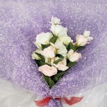 雪点纱花束鲜花包装材料花店花艺资材批发经典纱网DIY手工制作