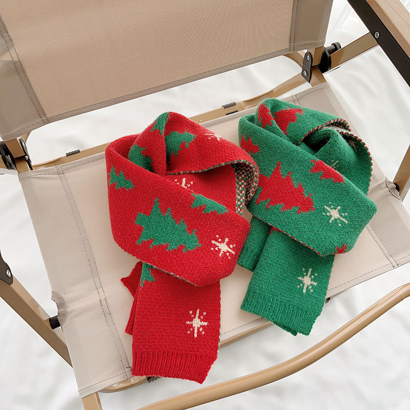 Cadeau de Noël Écharpe pour enfants Écharpe coupe-vent épaisse et chaude pour bébé garçon et fille_voghion.com