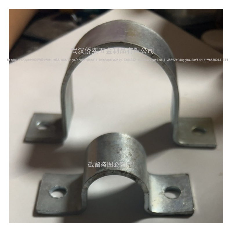Galvanized Pipe Clamp Thick 3mm Saddle Clamp Widened 30mm Om Clamp Saddle Clamp U-Shaped Pipe Clamp Buckle Wire Clamp