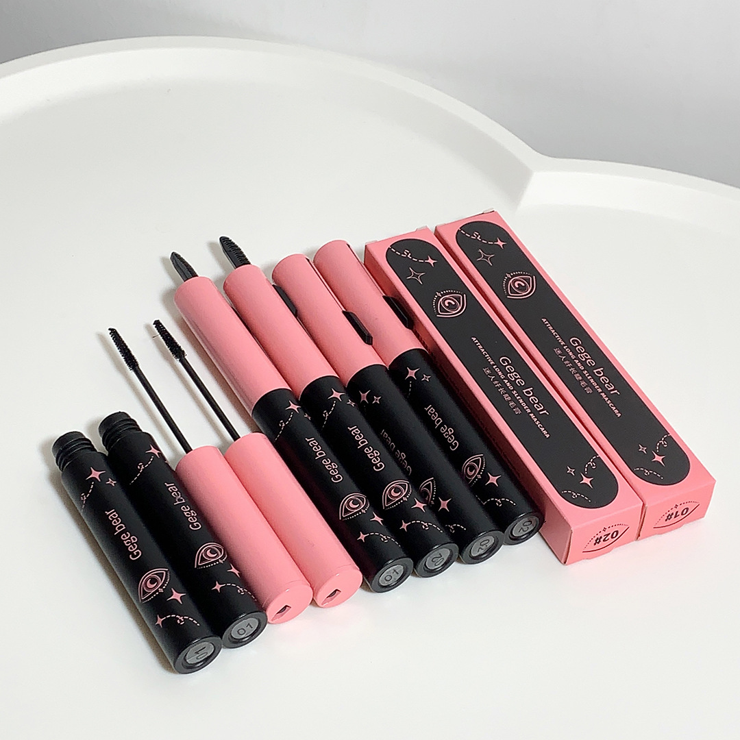 Gege oso encantador largo rimel curling ojo grueso rimel con pestañas peine herramientas de belleza