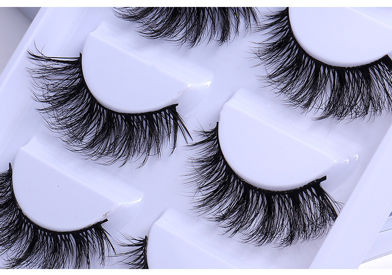 5 Pairs Of Short Natural Cross Multi-layer Thick Imitation Mink False Eyelashes display picture 3