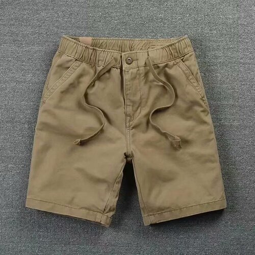 Wholesale summer elastic waist casual shorts New men's pure color shorts Korean trend men's tether pants