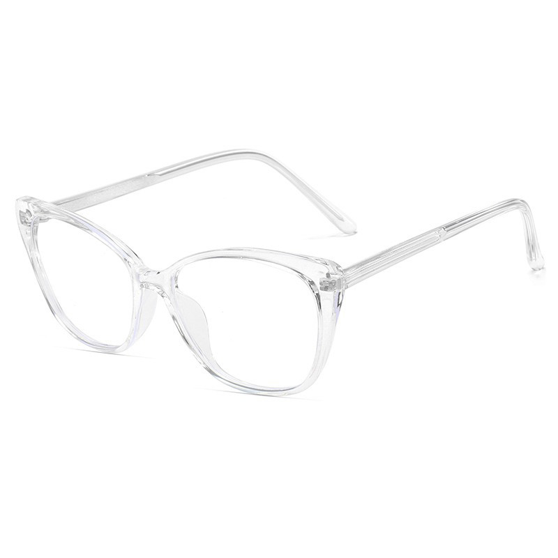 Retro gradiente retrógrado marco de ojos de gato simple protección de la cara de luz azul espejo de luz plana mejora de la cara pequeña grado de uso de gafas miopía