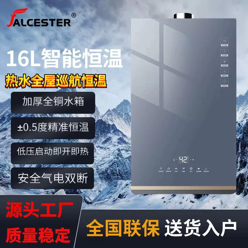 现货家用微火控制四分段零冷水强排式恒温燃气热水器天然气液化气