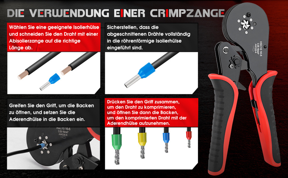 Crimpzange 0.08-16mm² Set