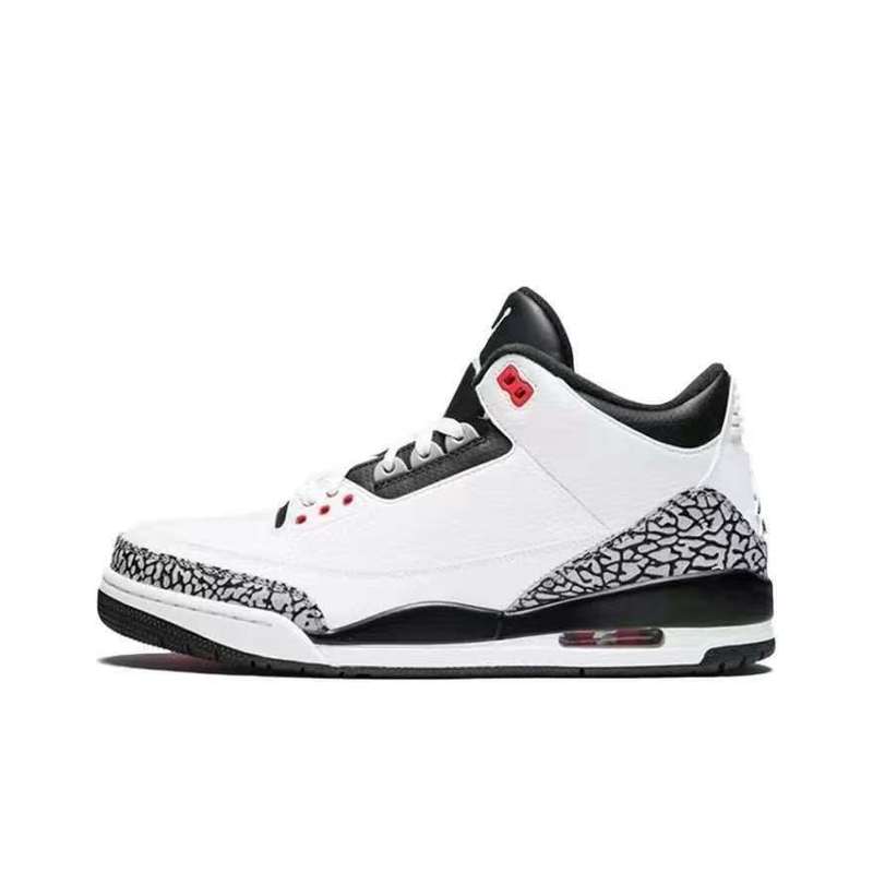 新しい AJ3 ホワイト赤外線バーストパターンバスケットボールシューズレトロ男性と女性のカップルの靴 136064-123|undefined