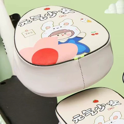 Seat cushion, seat cover: Protection, All-Season Universal, Bicycle - vitality-girl-round-head-front-seat-waterproof-sunproof-and-anti-slip-three-layer-thickened-leather