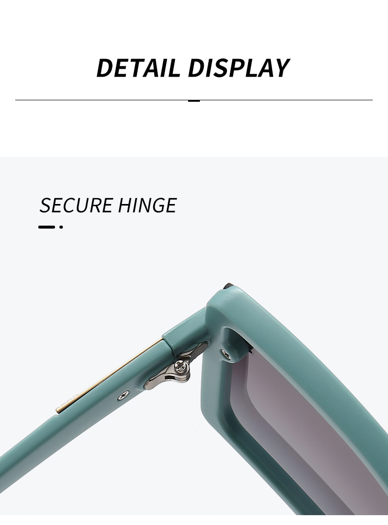 Lunettes De Soleil Carrées Tendance Pour Femme Protection Uv_voghion.com