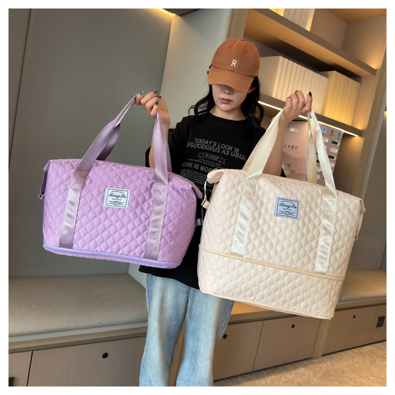 Business Trip Bag Women's Storage Luggage Bag Dry and Wet Separation Sports Fitness Swimming Bag Dry and Wet Separation Design