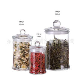 优惠供应透明茶叶玻璃罐蜡烛储物玻璃器皿烛台玻璃瓶