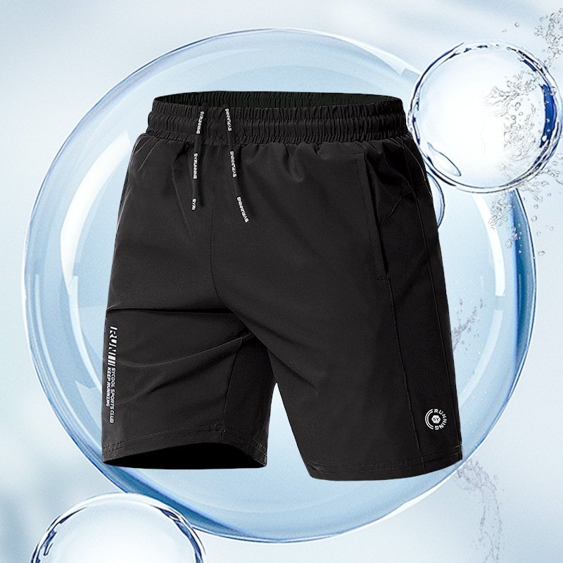 Pantalones cortos deportivos verano para hombres baloncesto suelto correr fitness pantalones de cinco puntos entrenamiento seda de hielo de secado rápido pantalones de pelota delgados marea