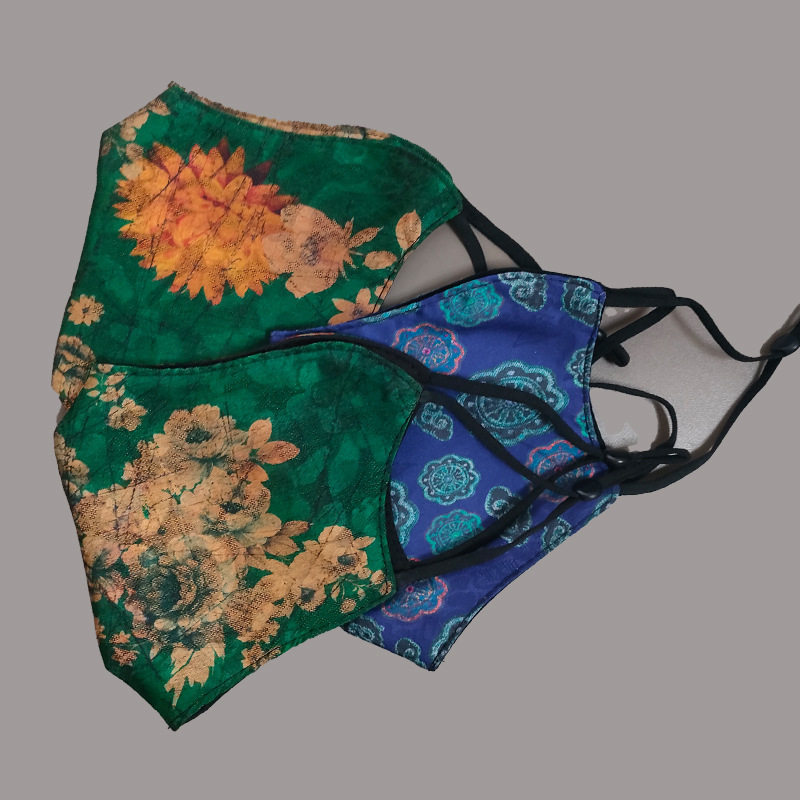 Manufacturer of adjustable, breathable, washable summer double-layer women's flower-shaped gauze face mask with UV protection, eye corner adjustment