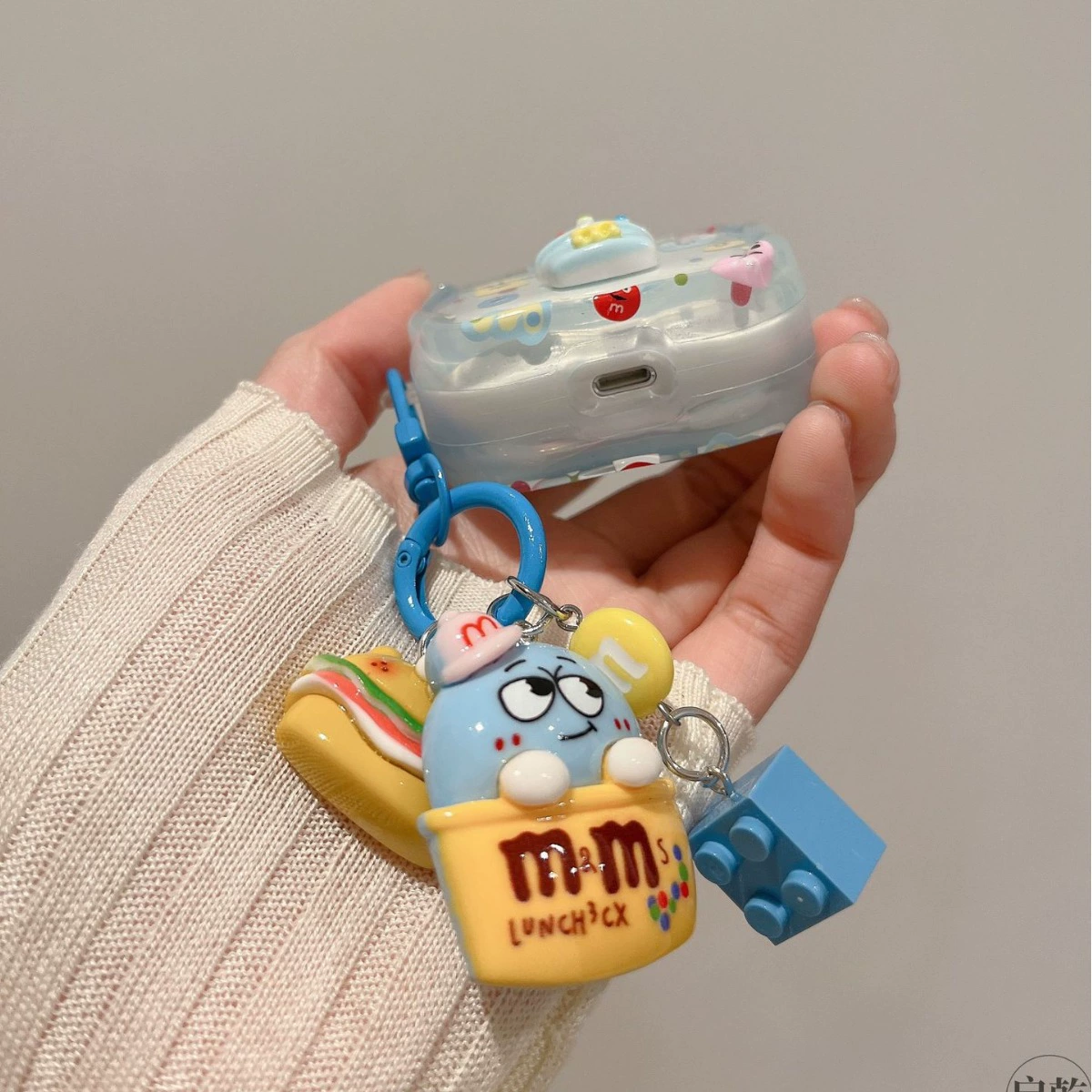 Защитный чехол для AirPods (Apple) — синий M Bean, совместим с AirPods 1/2/3/4 Pro/Pro2/Pro3