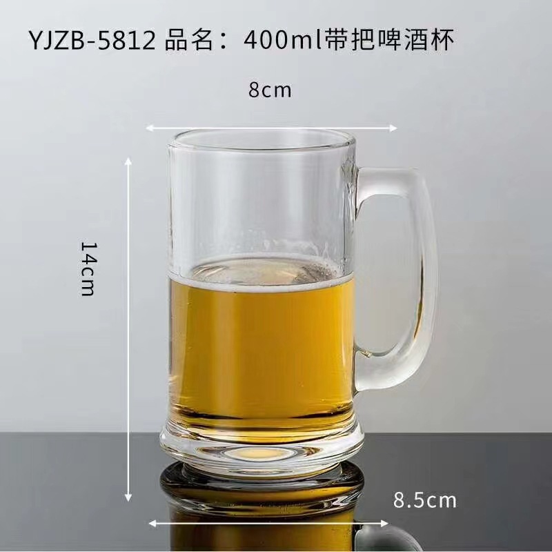 Vaso de cerveza comercial de gran capacidad para cintura delgada Vaso de cristal Vaso de cerveza artesanal de trigo Vaso de cerveza engrosado para el hogar