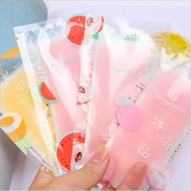 退热贴水果味冰凉贴夏季学生物理降温冰贴卡通提神清凉贴厂家批发