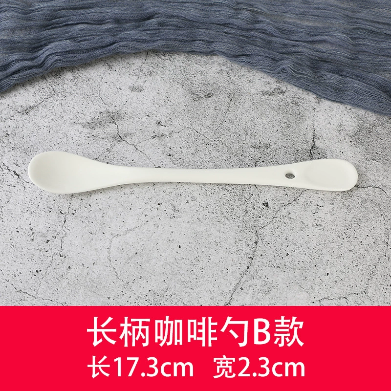 Керамическая ложка, креативная белая палочка для смешивания, стиль bone porcelain, 13 см, жаростойкая