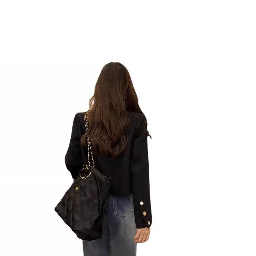 Демисезонная осенняя куртка, рукав длинный, в стиле Шанель, 2024, корейский стиль, высокого качества