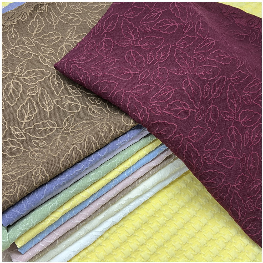 厂家现货供应 叶子提花面料 春秋提花服装旗袍面料洛丽塔装提花布