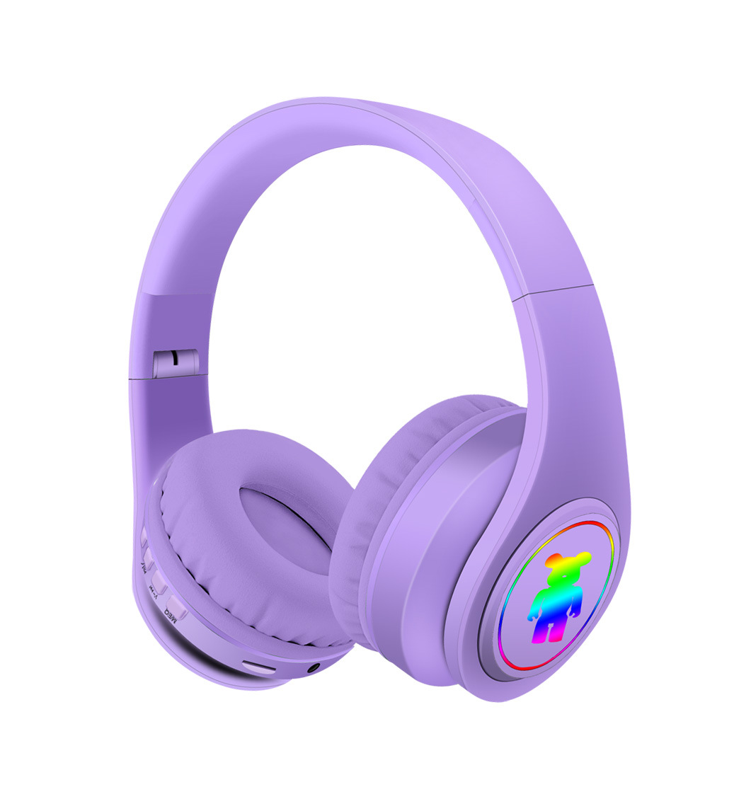 Auriculares Bluetooth 5,0 fábrica nuevo LED música nota con luz auriculares macaron color estéreo auriculares inalámbricos