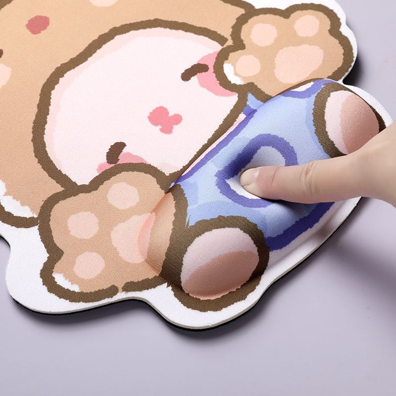 Caricatura simple viento tres dedos lindos almohadilla de muñeca teclado almohadilla de escritorio almohadilla de muñeca de oficina de niñas