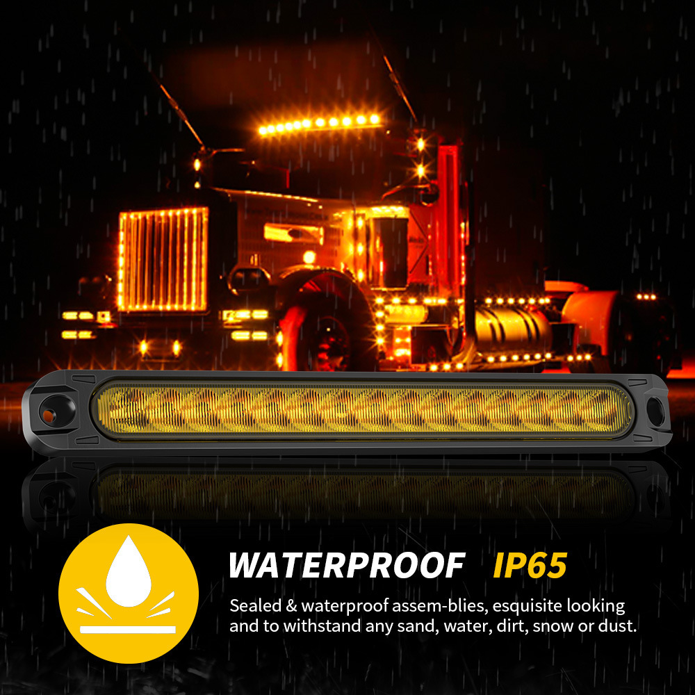 High Brake Light Tail Light Car Truck Truck Trailer 12V24V Universal 15Led Flash Light Running Water Light