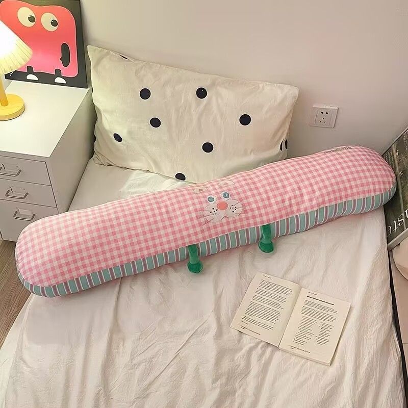 almohada de dibujos animados de peluche para dormir niñas almohada de cama cabezal de cama pierna de clip rectangular dormitorio dormitorio lateral dormir abrazo ventilado