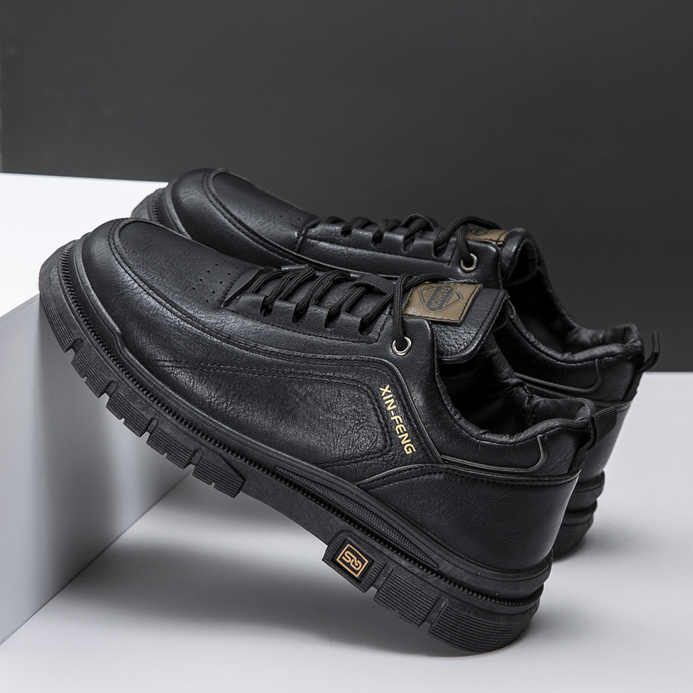 Martin botas para hombres comercio exterior al por mayor zapatos casuales coreanos de bajo nivel, estilo británico juvenil zapatos de cuero retro transpirables para hombres