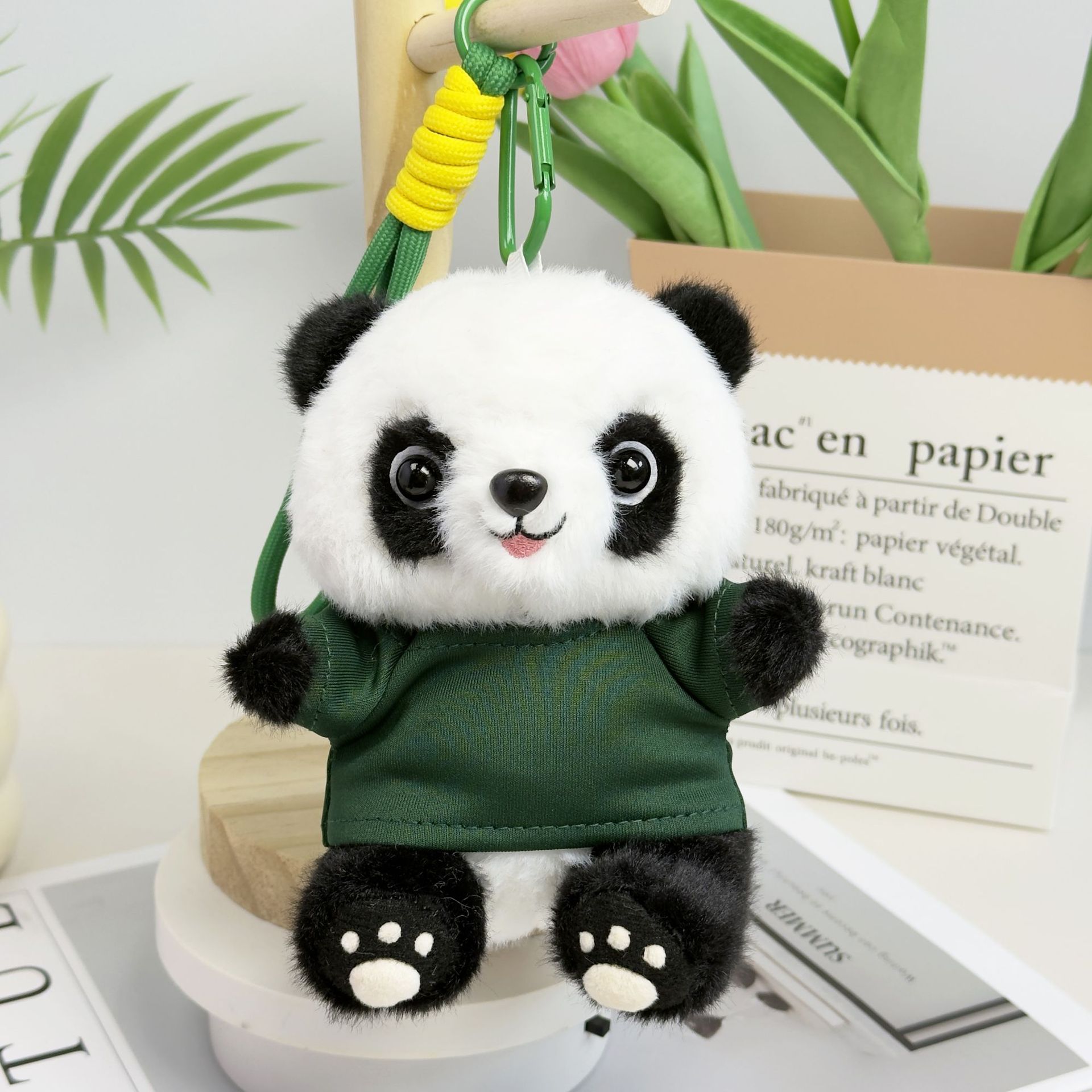 Panda muñeca suéter muñeca sonriente juguetes de peluche reunión anual regalos bancarios se pueden imprimir LOGO