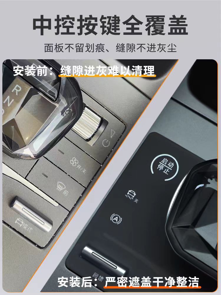 Biaqin L Special Central Control Pad Silicone Waterproof Anti-Slip Gear Wear-Resistant Protective Pad Button Interior Modification Supplies