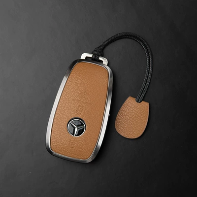 Car key bag — S480 Key Cover, G500 High-End - model-a-maybach-simple-rope-golden-brown