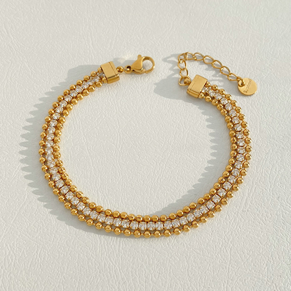Geometric Casual Simple Style 16K Gold Plated White Gold Plated Gold Plated 304 Stainless Steel Bracelets In Bulk display picture 8