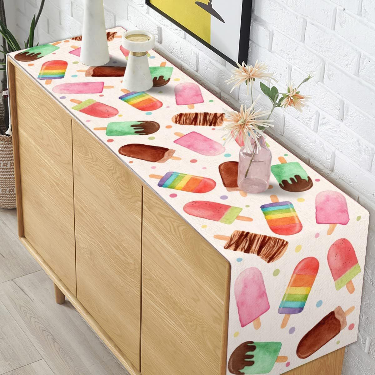 90g Weight Tablecloths Home Textiles & Decor Type Linen Material Letter, Fruit, Flower Pattern Simple Style Style Simple Style Letter Fruit Flower Linen Tablecloths 22