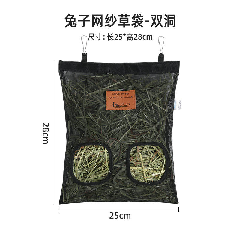 Bolsa Colgante de Heno para Conejos de Lienzo, Gran Capacidad, para Jaula image 8