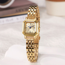 跨境爆款新钢带方形小表女士手表女表简约学生时尚小众轻奢高级感