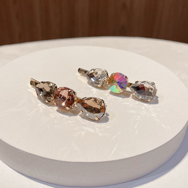 Street Occasion Rhinestone Material Classic Style Women'S Solid Color Rhinestone Diamond Hair Clip